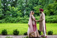Bride and groom meeting Bride and groom meeting