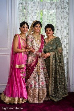 Bride posing with her family Bride posing with her family