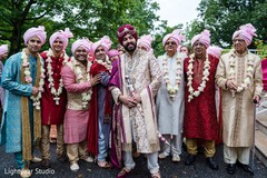 Raja with groomsmen outdoors Raja with groomsmen outdoors
