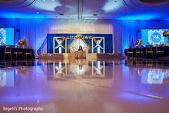 Striking Indian wedding reception hall. Striking Indian wedding reception hall.