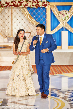 Indian bride and groom speech. Indian bride and groom speech.