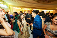 Indian newlyweds dancing. Indian newlyweds dancing.