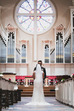 Heartwarming Indian fusion wedding first look. Heartwarming Indian fusion wedding first look.