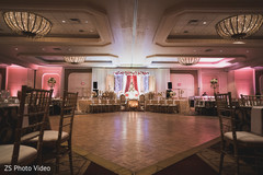 Striking Indian wedding reception hall. Striking Indian wedding reception hall.