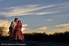 Maharani and Indian groom outdoors Maharani and Indian groom outdoors