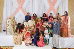 Fun moment between the couple and guests Fun moment between the couple and guests