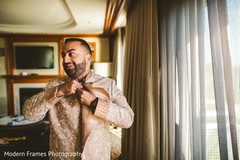 Charming Indian groom getting ready for his big day. Charming Indian groom getting ready for his big day.