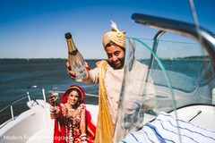 Indian couple having cheers after ceremony. Indian couple having cheers after ceremony.