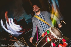Dhol player at reception capture. Dhol player at reception capture.