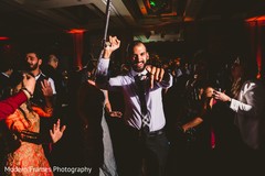 Indian groomsmen dancing at reception. Indian groomsmen dancing at reception.