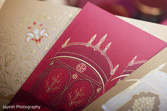 Closeup capture of Indian wedding invitation. Closeup capture of Indian wedding invitation.