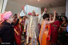 Traditional indian groom's baraat dance. Traditional indian groom's baraat dance.