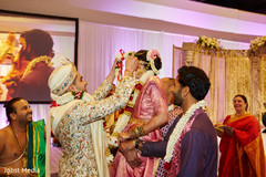 Indian couple at pre wedding rituals. Indian couple at pre wedding rituals.
