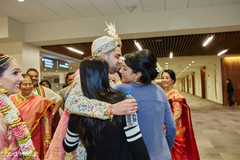 Indian couple leaving the ceremony. Indian couple leaving the ceremony.