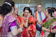 Lovely Indian bride's parents at the ending of ceremony. Lovely Indian bride's parents at the ending of ceremony.