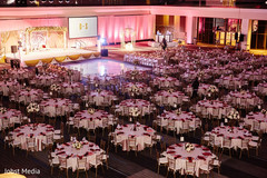 Indian wedding stage and dancefloor setup. Indian wedding stage and dancefloor setup.