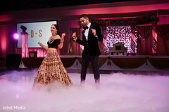 Indian bride and groom first dance capture. Indian bride and groom first dance capture.