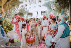 Indian bride on her way to meet the groom. Indian bride on her way to meet the groom.