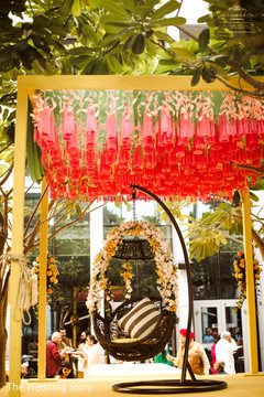 Dreamy Indian wedding seat and flowers decoration. Dreamy Indian wedding seat and flowers decoration.