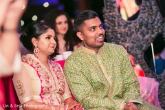 Glamorous indian couple at Sangeet party. Glamorous indian couple at Sangeet party.