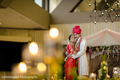 Indian bride and groom having a tender moment Indian bride and groom having a tender moment