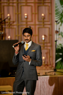 Raja delivering a message to the guests Raja delivering a message to the guests