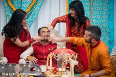 Indian groom with special guests Indian groom with special guests