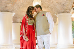 Elegant Indian couple on their pre-wedding outfits. Elegant Indian couple on their pre-wedding outfits.