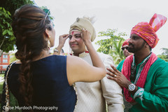 Indian groom at his Dwar Puja ritual. Indian groom at his Dwar Puja ritual.