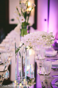 Stunning indian wedding table white flowers decor. Stunning indian wedding table white flowers decor.