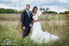 Outdoor Indian wedding fusion portrait. Outdoor Indian wedding fusion portrait.
