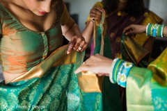 Bridal saree draping. Bridal saree draping.