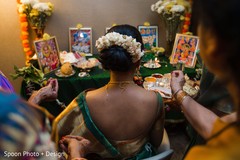 South Indian bride pre-ceremony ritual. South Indian bride pre-ceremony ritual.