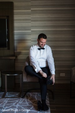 Handsome groom getting ready. Handsome groom getting ready.