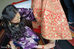Indian bride getting her shoes on. Indian bride getting her shoes on.