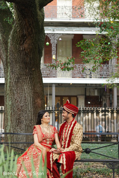 Indian couple meeting for their first look. Indian couple meeting for their first look.