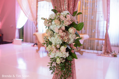 Closeup capture of Indian wedding reception stage flowers. Closeup capture of Indian wedding reception stage flowers.