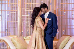 Ravishing Indian couple's wedding reception attire. Ravishing Indian couple's wedding reception attire.