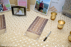 Closeup capture of Indian wedding guest book table. Closeup capture of Indian wedding guest book table.