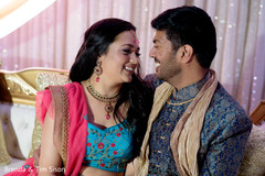 Indian lovebirds at sangeet stage capture. Indian lovebirds at sangeet stage capture.