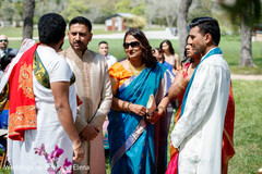 Indian groom with special guests Indian groom with special guests