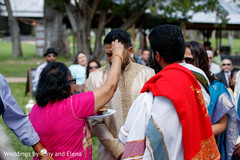 Indian groom with special guest Indian groom with special guest