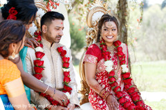 Maharani and Indian groom during the rituals Maharani and Indian groom during the rituals