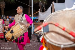 Dhol player during the pre-wedding rituals Dhol player during the pre-wedding rituals