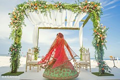 Maharani posing by the mandap Maharani posing by the mandap