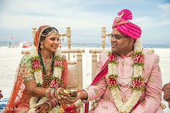 Bride and groom during the rituals Bride and groom during the rituals