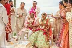 Indian bride and groom having a nice moment Indian bride and groom having a nice moment