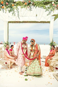 Indian couple under the mandap Indian couple under the mandap