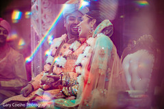Dreamy capture of Indian couple at their ceremony. Dreamy capture of Indian couple at their ceremony.