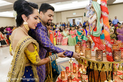 Maharani and rajah lighting up the sacred fire for sangeet party. Maharani and rajah lighting up the sacred fire for sangeet party.